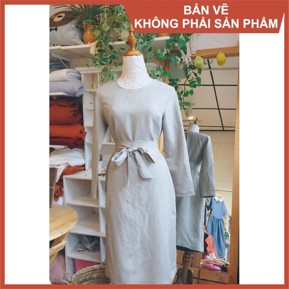 Rập giấy đầm kiểu nữ mã 973 (BẢN VẼ)
