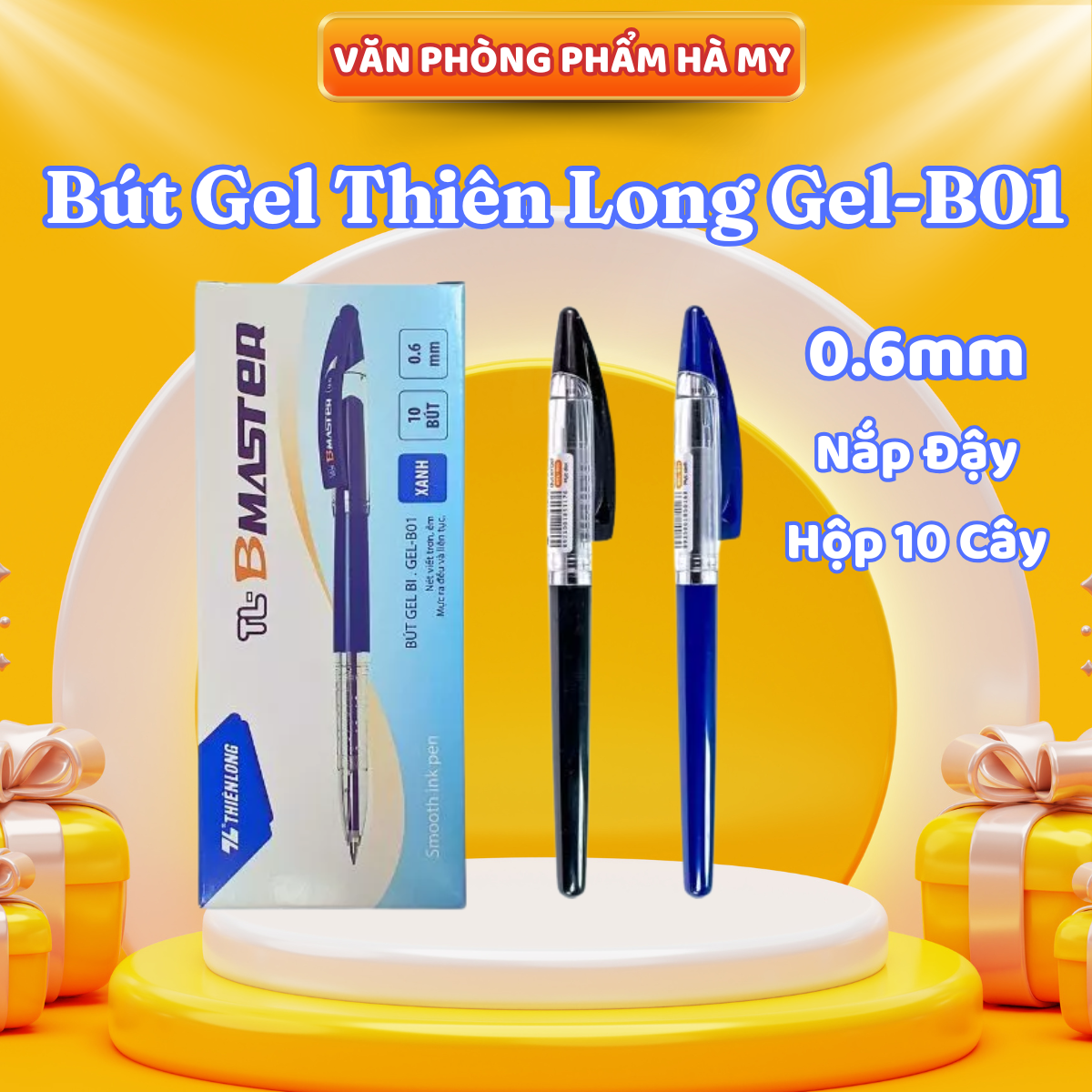 (Hộp 10 Cây) Bút Gel B Master Thiên Long 0.6mm GEL-B01