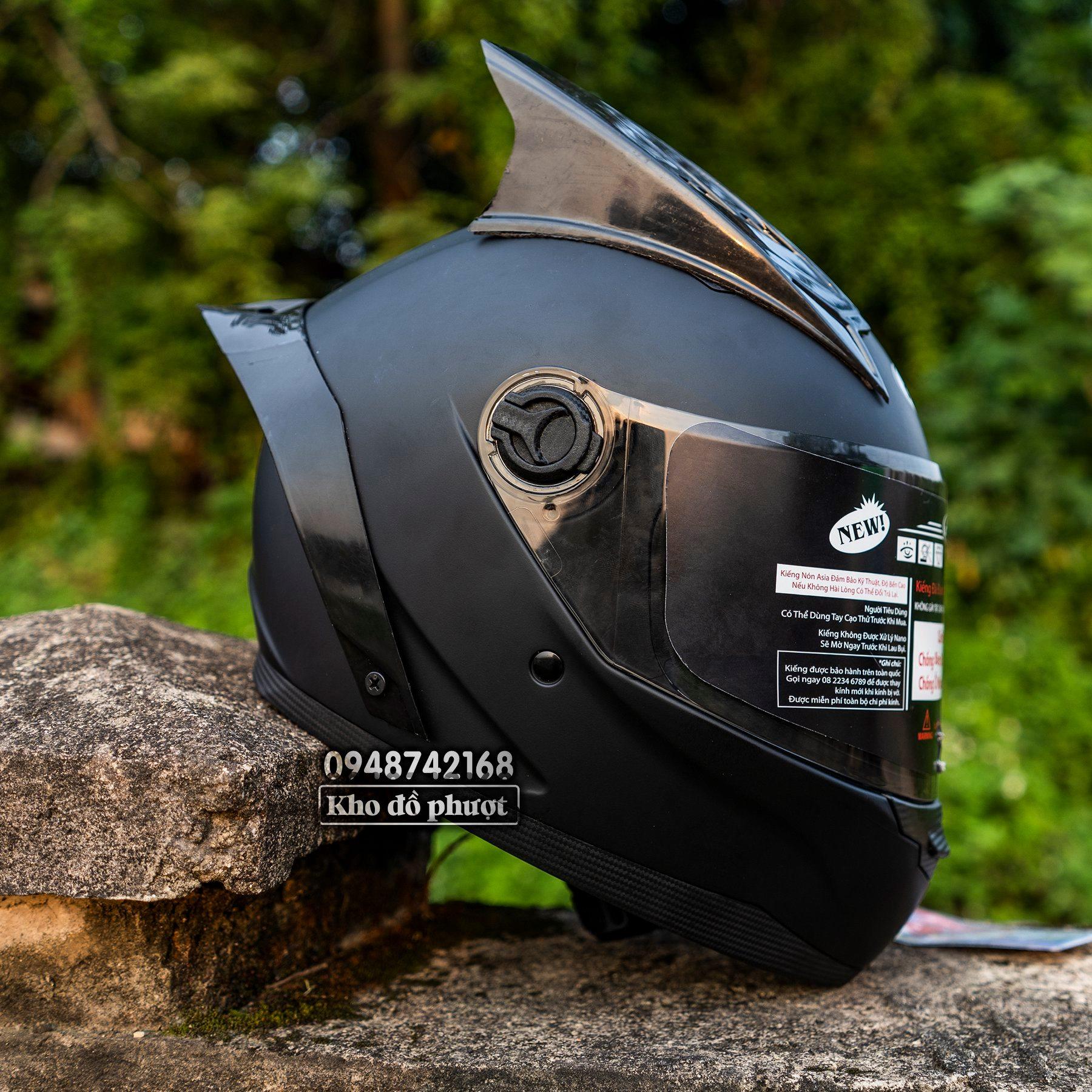 Sừng tai rùa gắn nón 3/4 và nón fullface