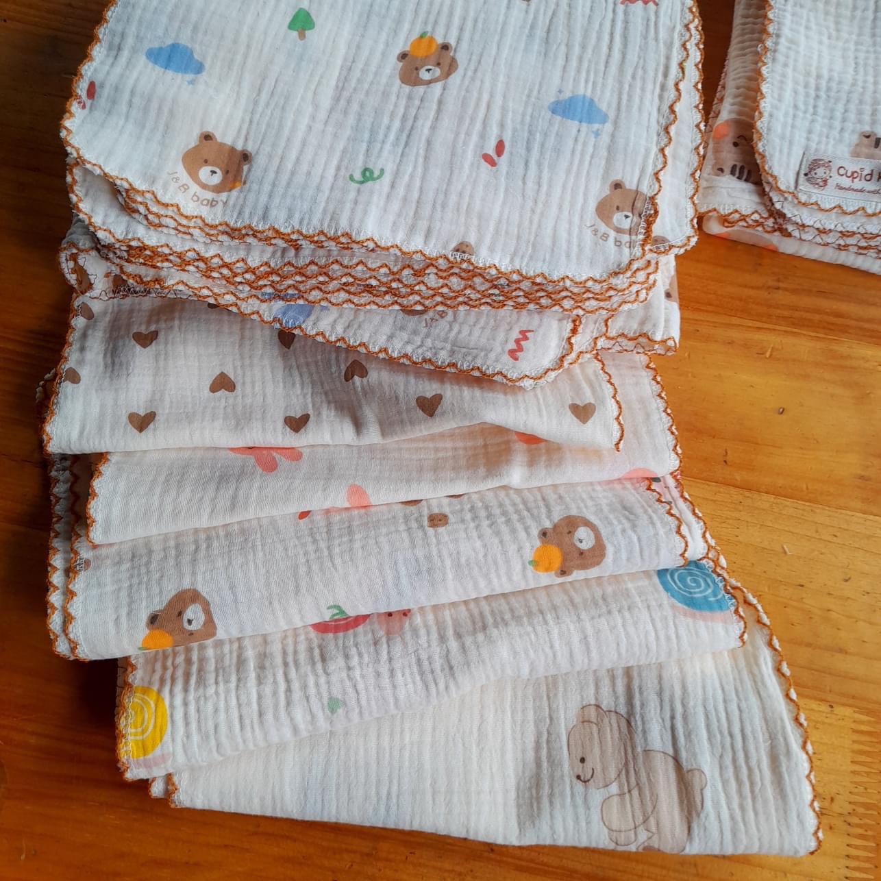 Khăn Xô sợi Tre Muslin 2 Lớp 25*25cm (nhiều mẫu)
