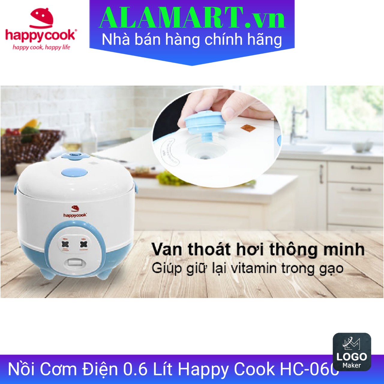 Nồi cơm điện Happy Cook 0.6L HC-060