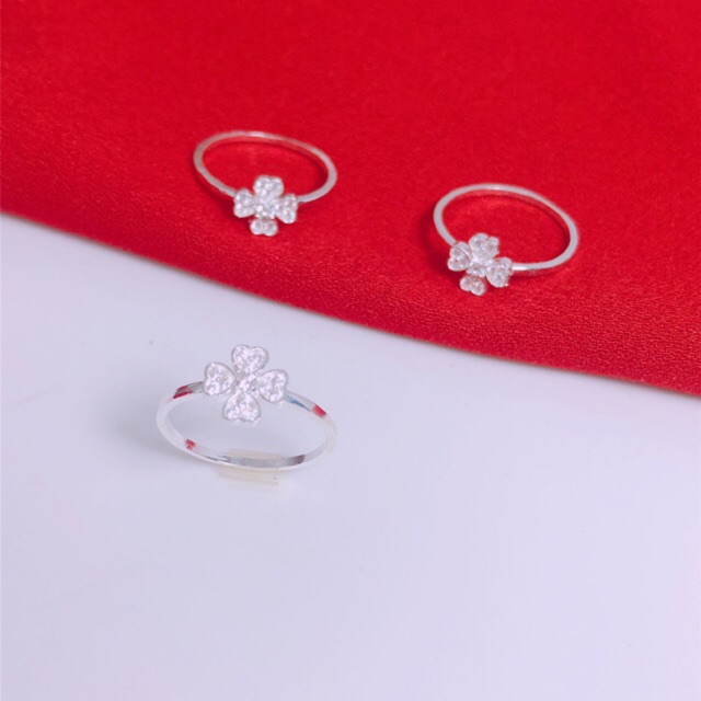 Nhẫn Cỏ 4 Lá Xinh Xắn  - TRANG SỨC BẠC TNJ CAM KẾT HÀNG CHUẨN ẢNH CHẤT LƯỢNG TỐT PHỤC VỤ TẬN TÌNH CHU ĐÁO