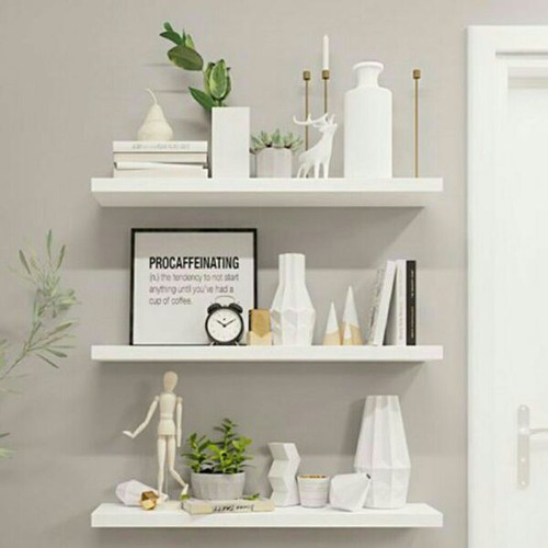 Combo 3 kệ treo tường thanh ngang ( KT 40x15cm) - Kệ Treo Tường Gỗ Lõi Xanh Chống Ẩm +Tặng phụ kiện lắp đặt