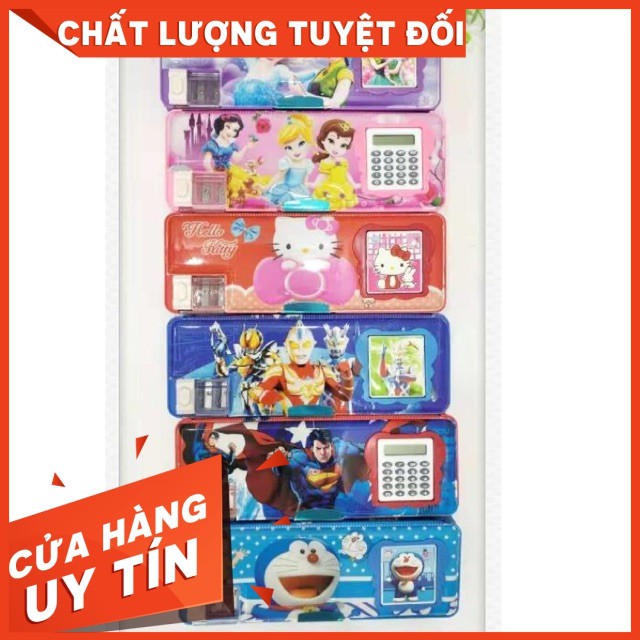 Hộp bút nam châm 2 mặt có máy tính