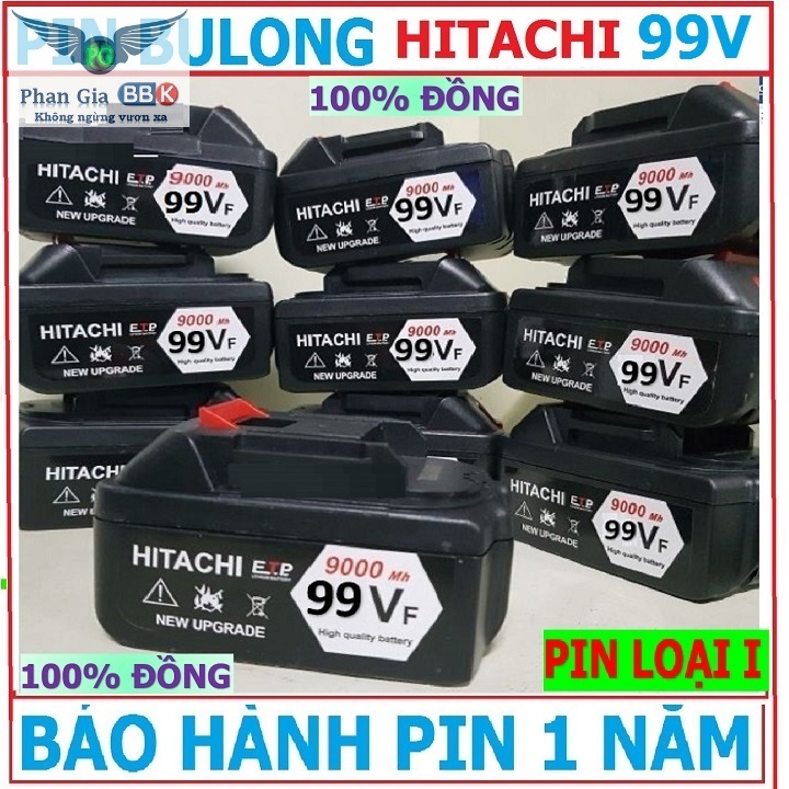 PIN MÁY SIẾT BULONG, BẮT VÍT 10 SELL HITACHI 99V
