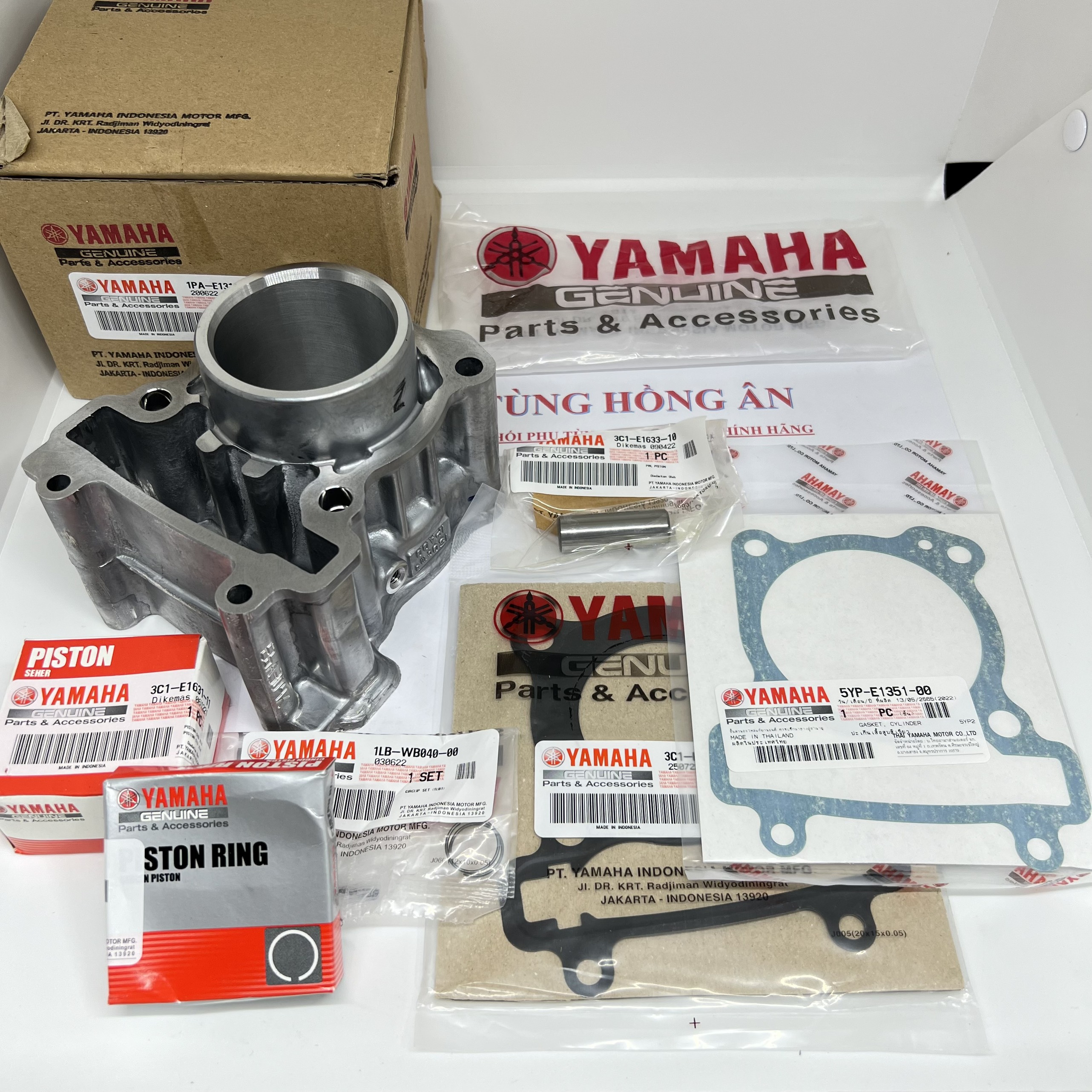 Bộ nòng piston bạc vision gắn exciter 150, fz 150 1pa nhập khẩu chính hãng yamaha indonesia - pt hồng ân