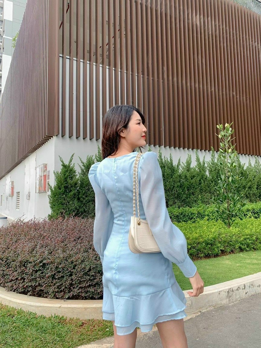 [HCM]Đầm dự tiệc cổ V đuôi cá tôn dáng siêu xinh