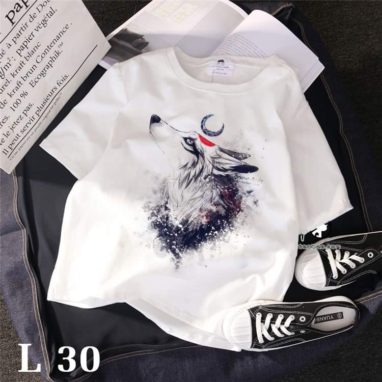 [HCM]Áo thun nữ form rộng Hàn Quốc in hình Sói Mã 02 dễ thương vải dày mịn mát thiết kế thời trang đường may tỉ mỉ