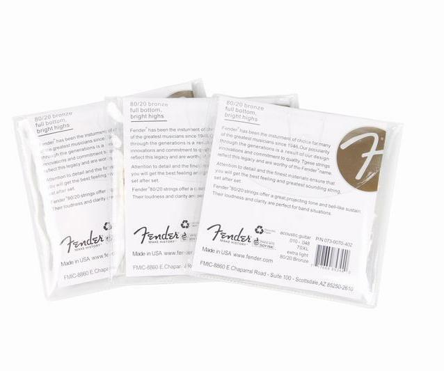 Dây Đàn Guitar Acoustic Fender | size 10 ( DÂY SẮT )