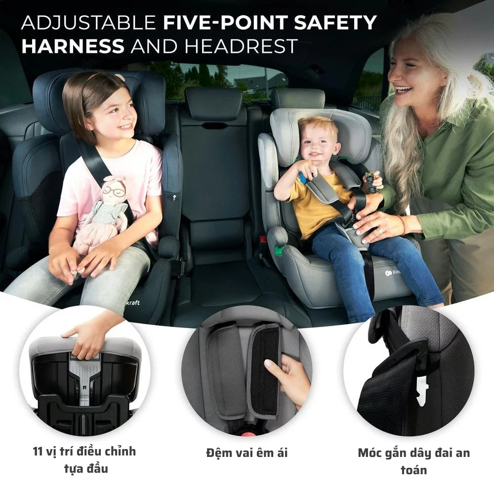 GHẾ Ô TÔ CHO BÉ KINDERKRAFT COMFORT UP ISIZE