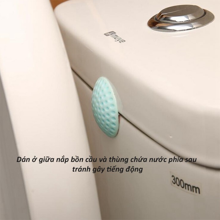 Combo 2 Miếng Dán Silicon Tròn Chống Va Đập Cửa Tiện Dụng