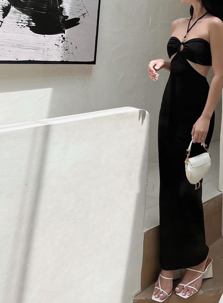 <HÀNG CỰC CHẤT> Đầm maxi dây cổ yếm khoét eo hở lưng siêu đẹp