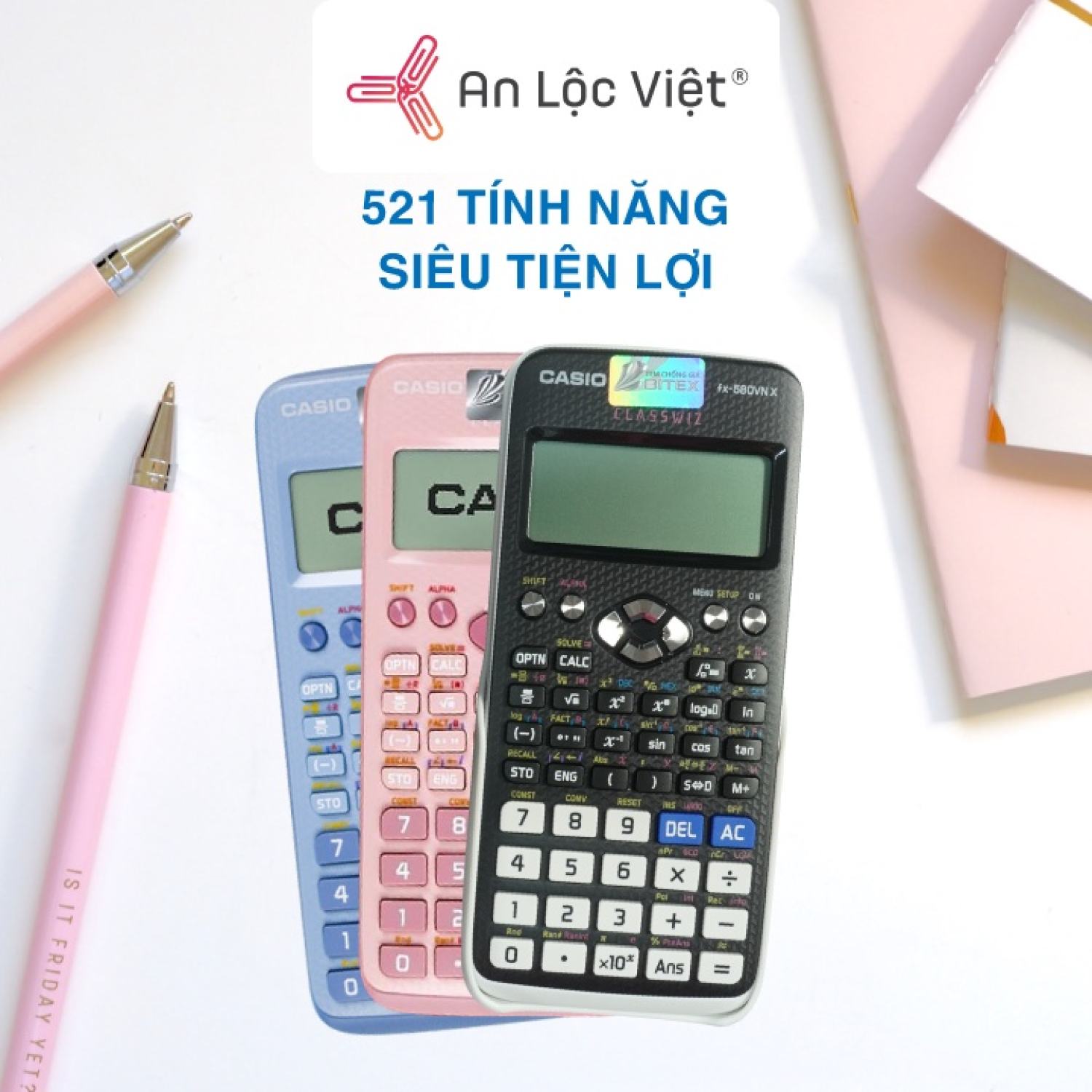 Máy tính Casio FX 570 VN Plus, Casio FX 580VNX chính hãng