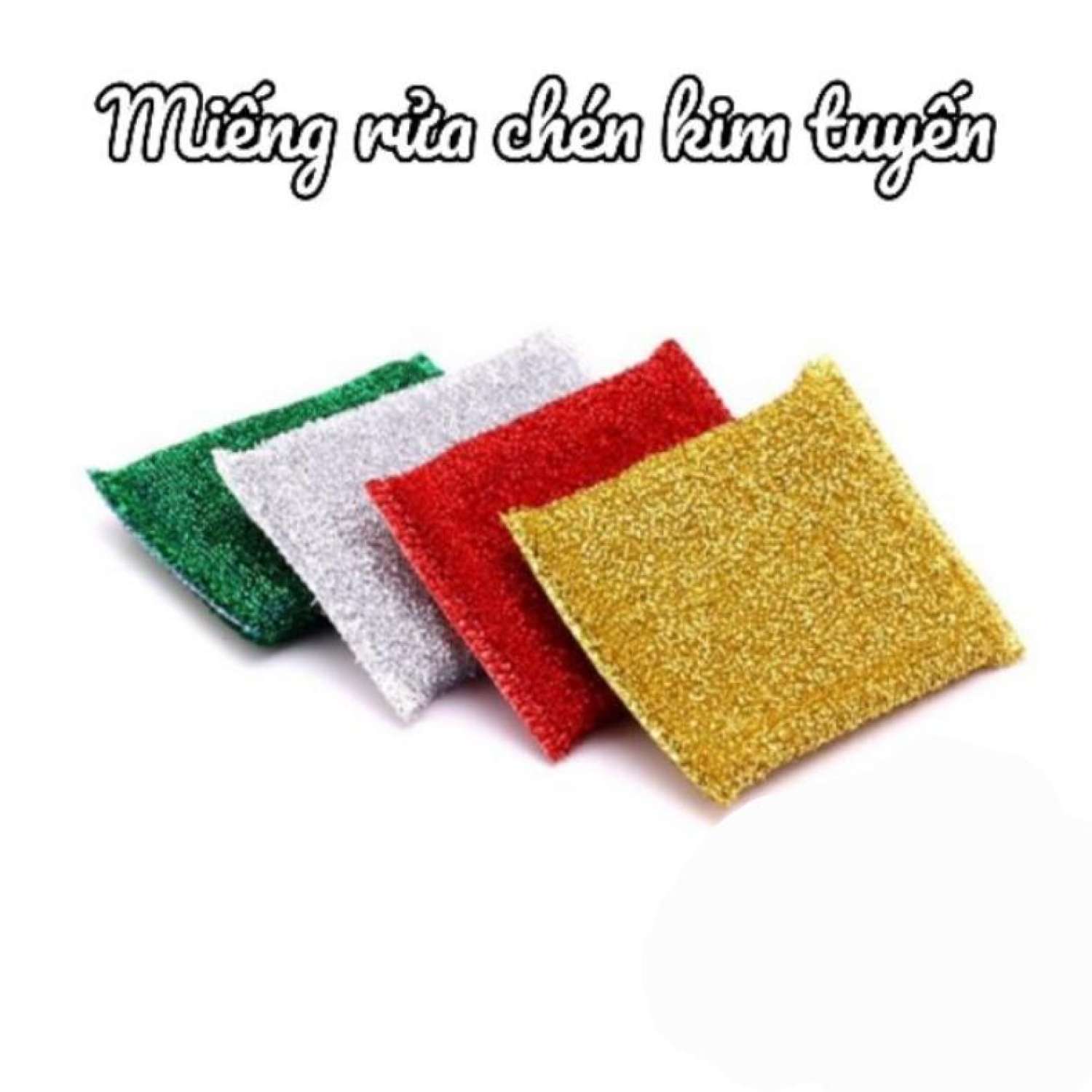 Miếng cước rửa chén kim tuyến(Giao màu ngẫu nhiên)