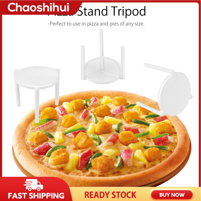 Chaoshihui 100pcs Pizza Saver Stand White Plastic Tripod Stack for Restaurant Container