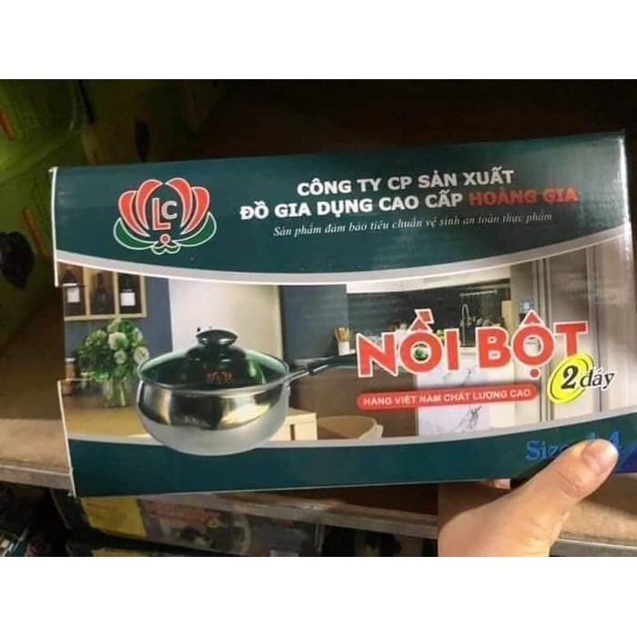 Nồi nấu bột inox Hoàng Da cao cấp - size 14cm