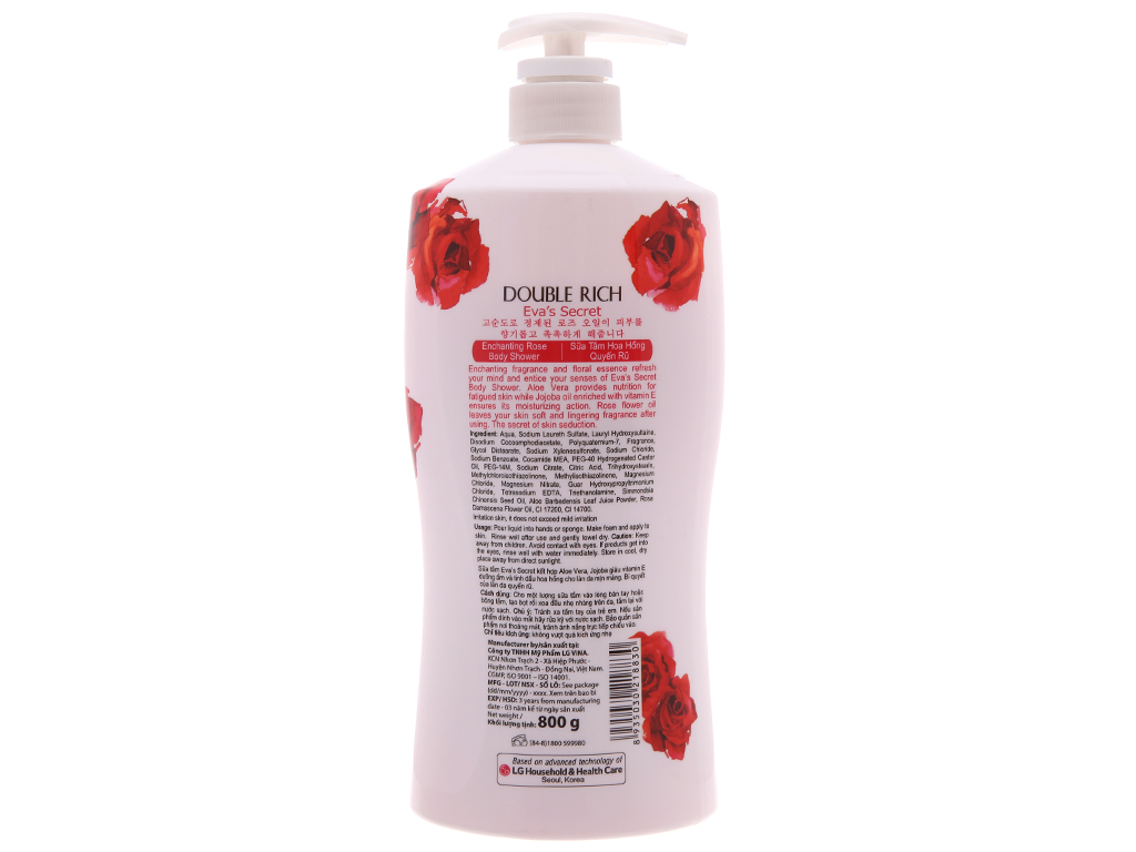 Sữa Tắm Double Rich Hoa Hồng 800g