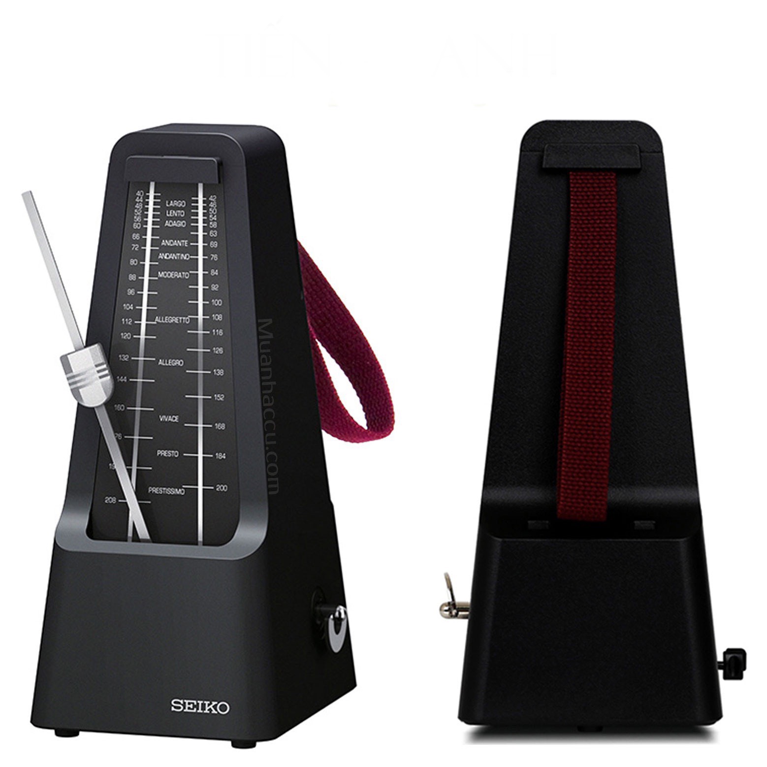 Máy đập nhịp cơ Seiko SPM400 Đen