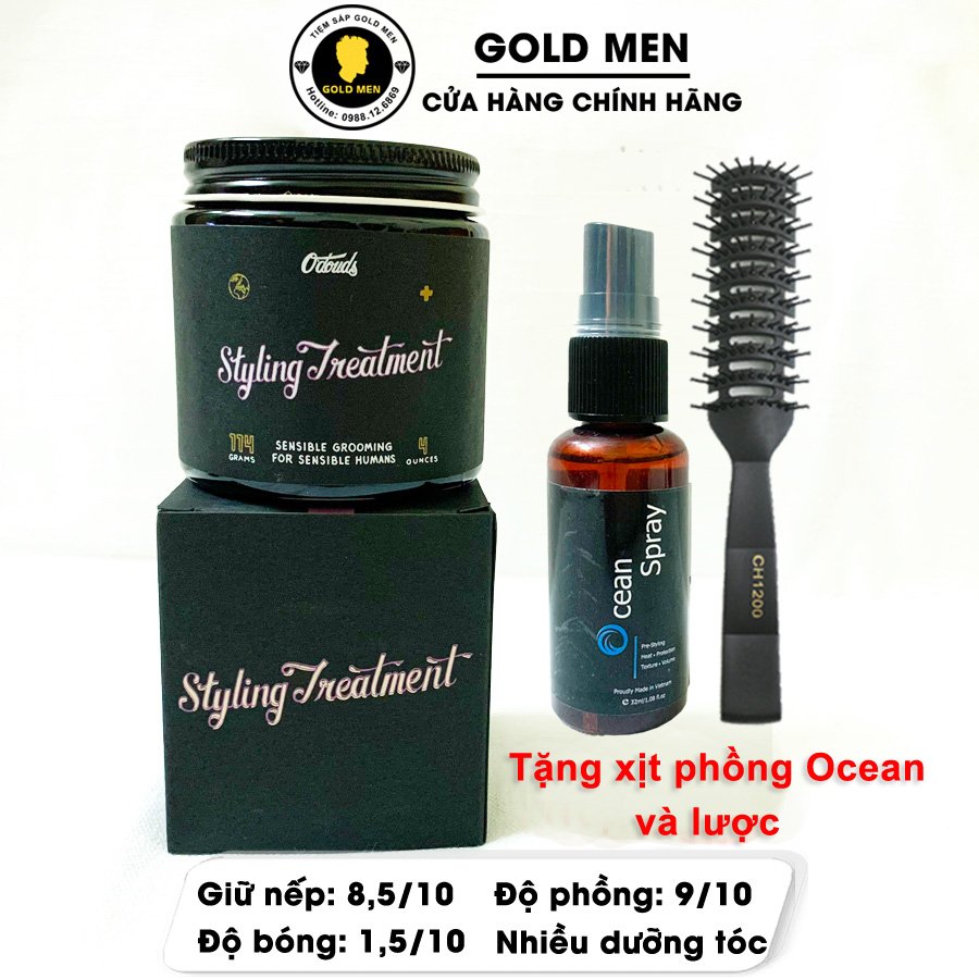 Sáp vuốt tóc O'douds Matte Paste, Dry Wax, Styling Treatment + Tặng quà