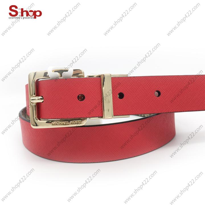 Dây Nịt Nữ Michael Kors Red Genuine Leather Size M