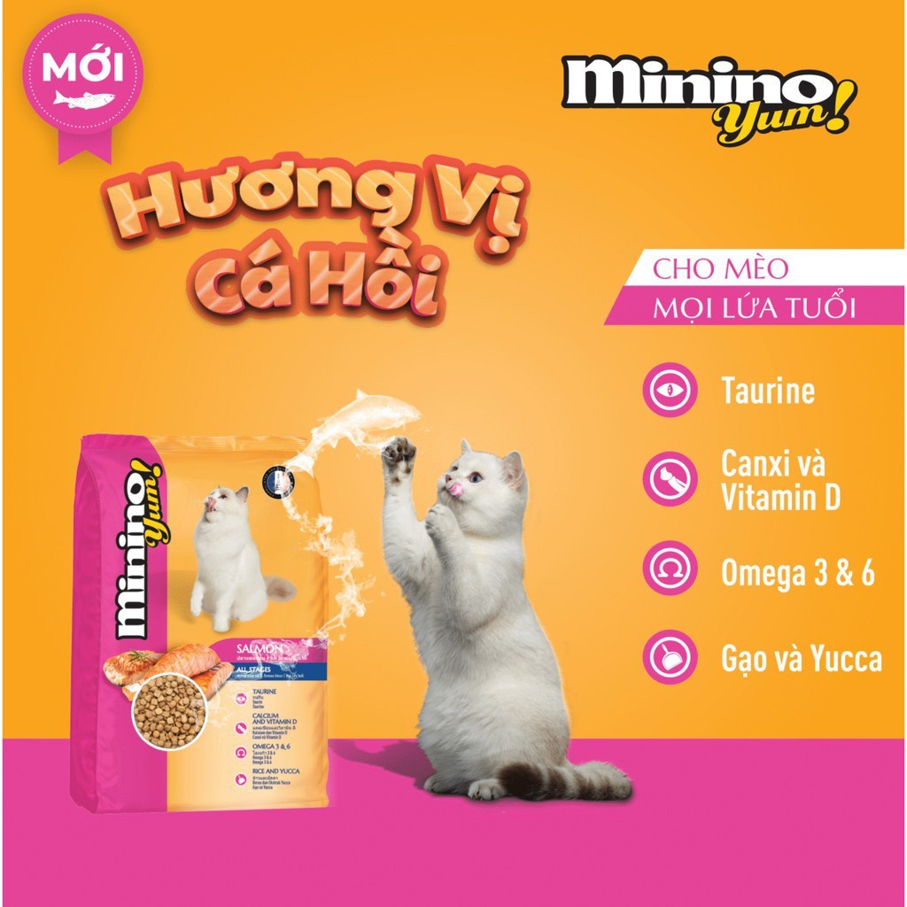 Thức Ăn Minino Yum cá hồi 350g