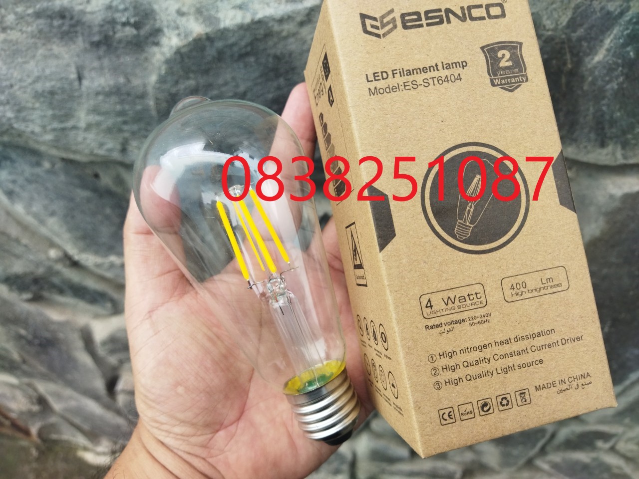 [HCM]10 BÓNG LED EDISON ST64