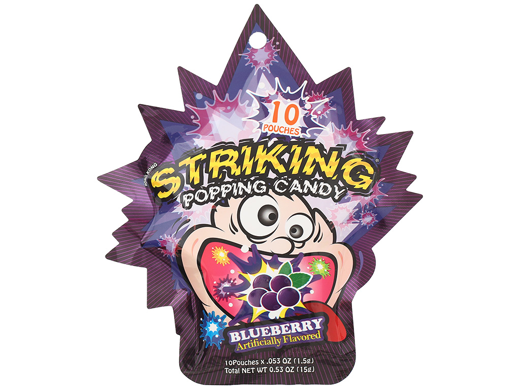 KẸO NỔ STRIKING THÁI LAN GÓI 30GR - 04825( ĐÀO / COLA/ VIỆT QUẤT )