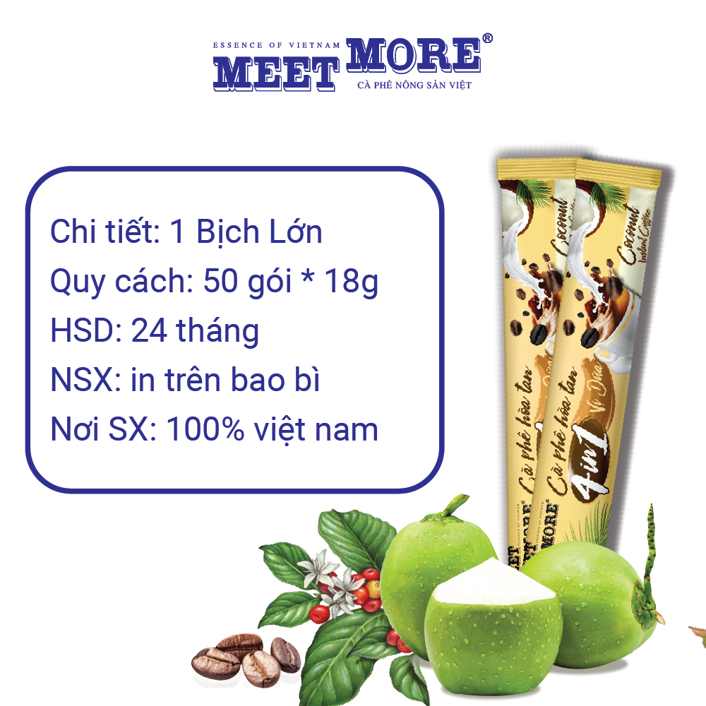 Cappuccino Meet More Instant Coffee Box (15 Packs X 18g) - Traditional Coffee