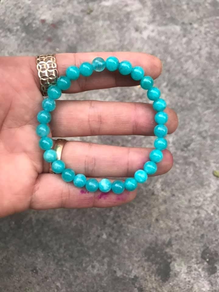 [HCM]VÒNG TAY ĐÁ AMAZONITE 6LY