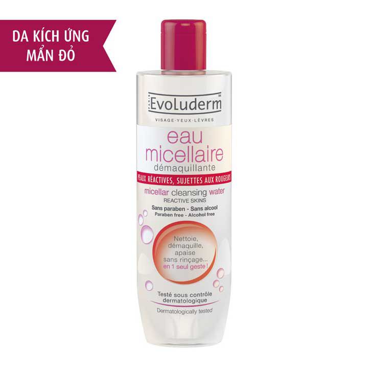 [HCM]Nước tẩy trang Evoluderm Micellar Cleansing Water 250ml ( hồng )