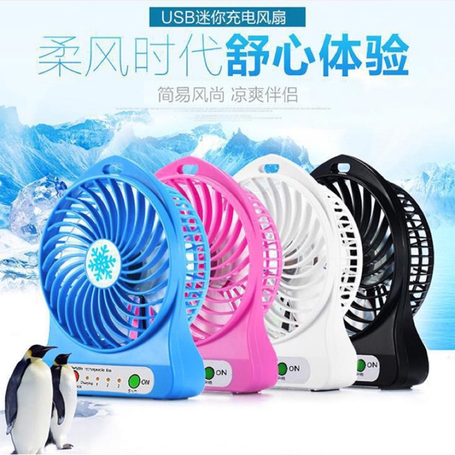 QUẠT MINI CẦM TAY, ĐỂ BÀN CỰC MÁT - QUÁT MINI 3 TỐC ĐỘ