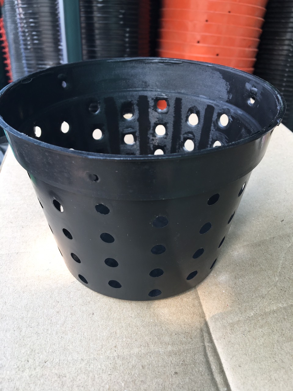 Combo 20 chậu nhựa đen phi 16 cm nhiều lỗ tròn