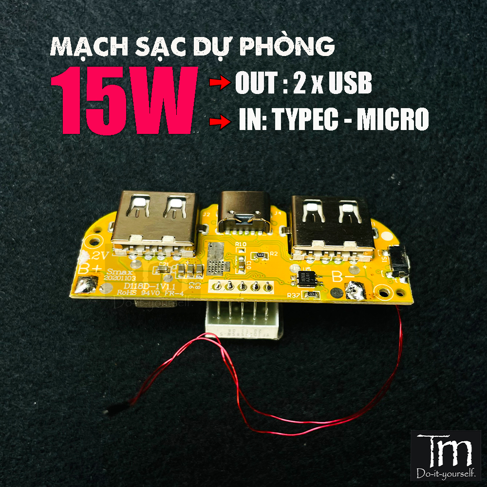 Mạch Sạc Dự Phòng 15W - D