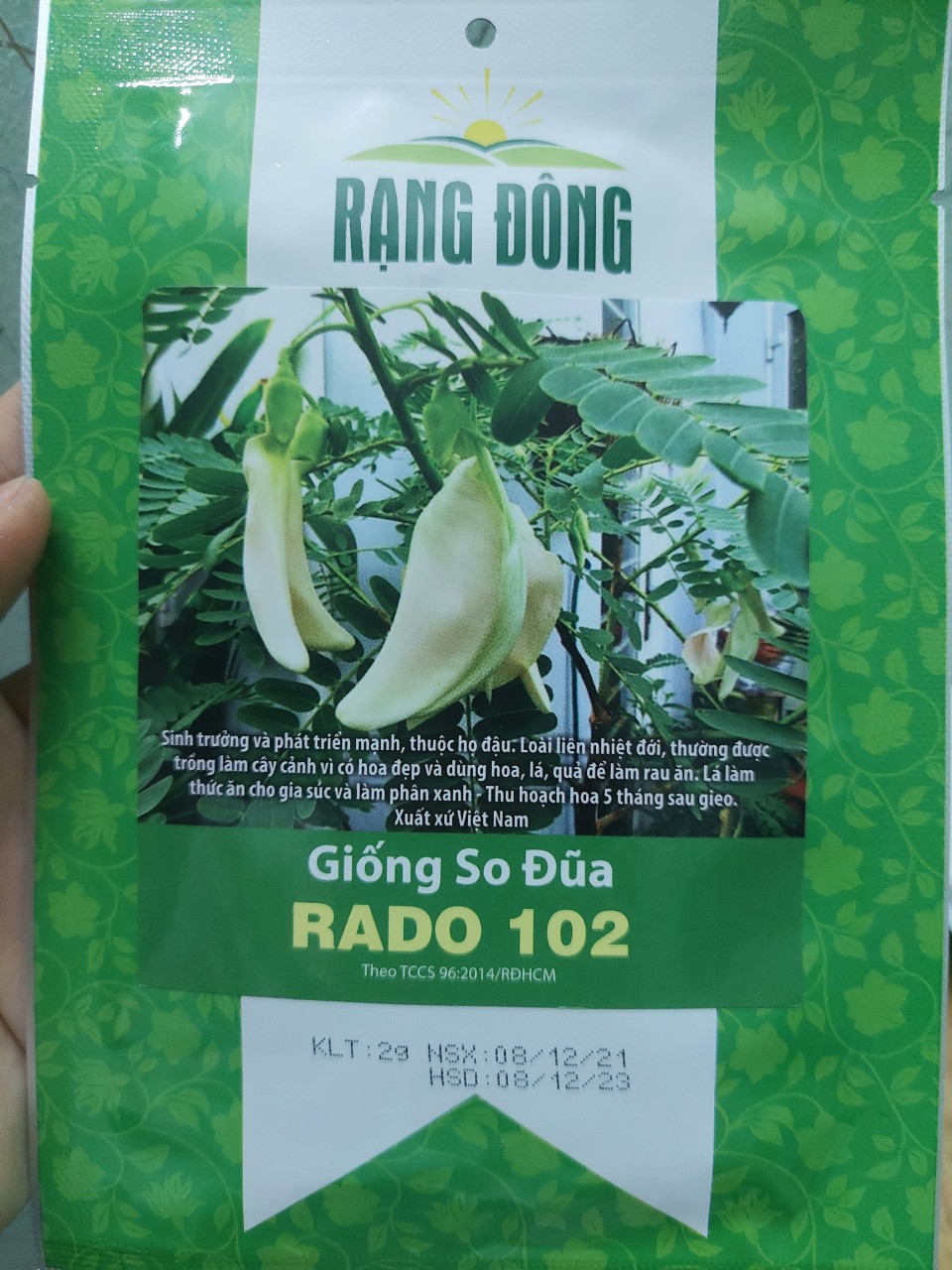 [Seeds] Hạt giống bông so đũa RD102, đóng gói 2gr (khoảng 30 hạt)