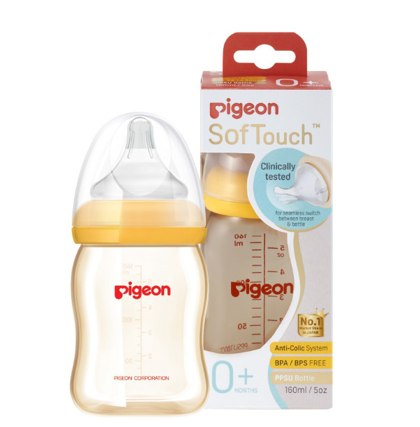 BÌNH SỮA PIGEON PPSU CỔ RỘNG 160ML/240ML