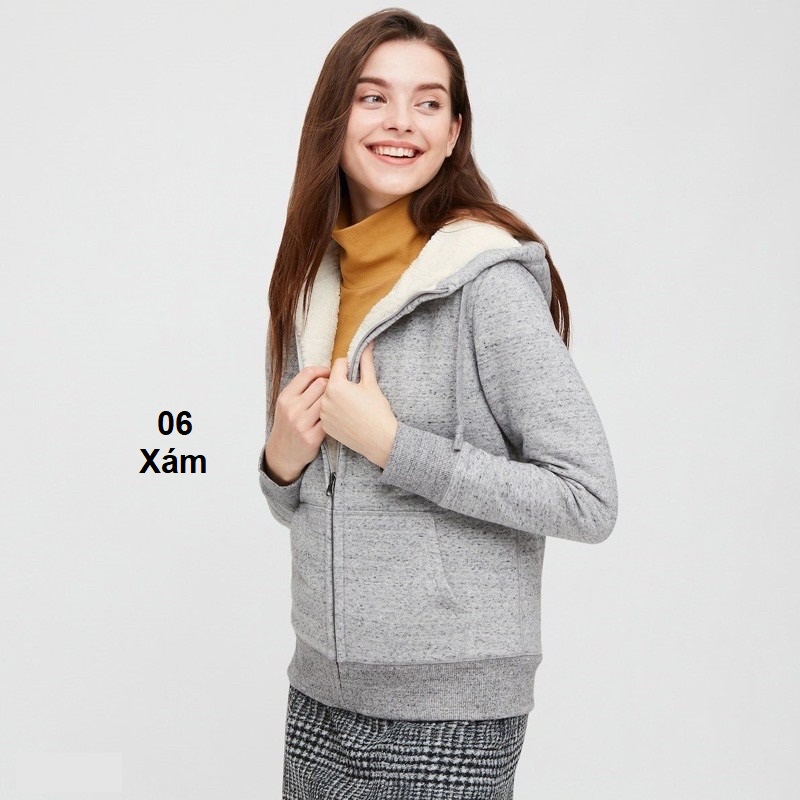 [Auth Uniqlo] Áo Khoác Nỉ Lót Lông Cừu Nữ - Tag Nhât
