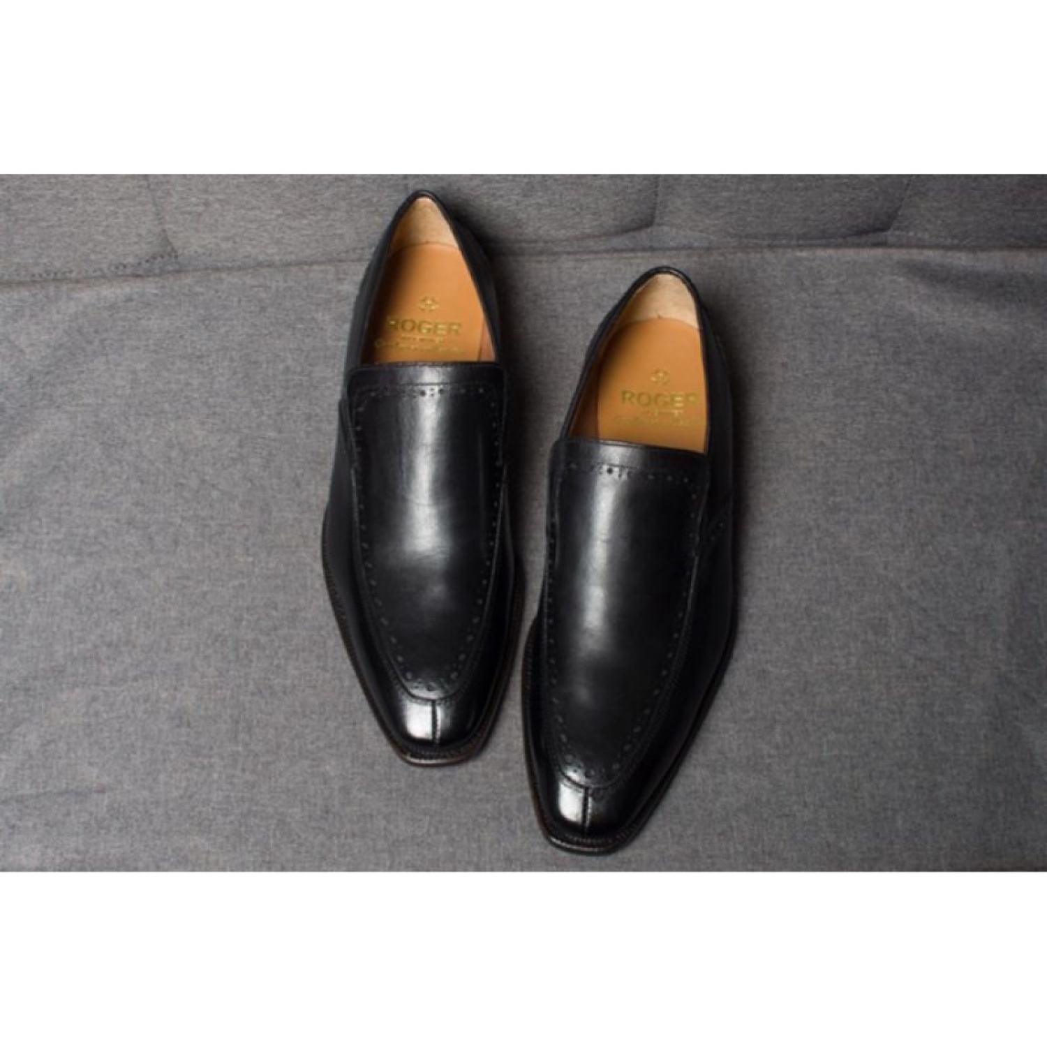 Giày tây lười loafer chất liệu da bê nhập khẩu