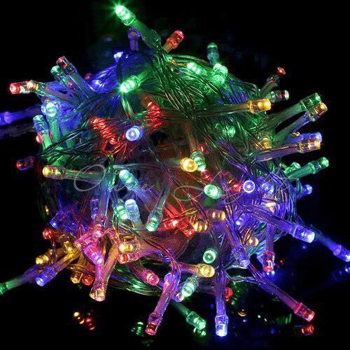 Đèn led bóng nháy dây dài 4m trang trí sinh nhật, lễ tết, giáng sinh - Dây đèn nháy bóng led sắc màu lung linh trang trí cây thông noel (ổ cắm điện)