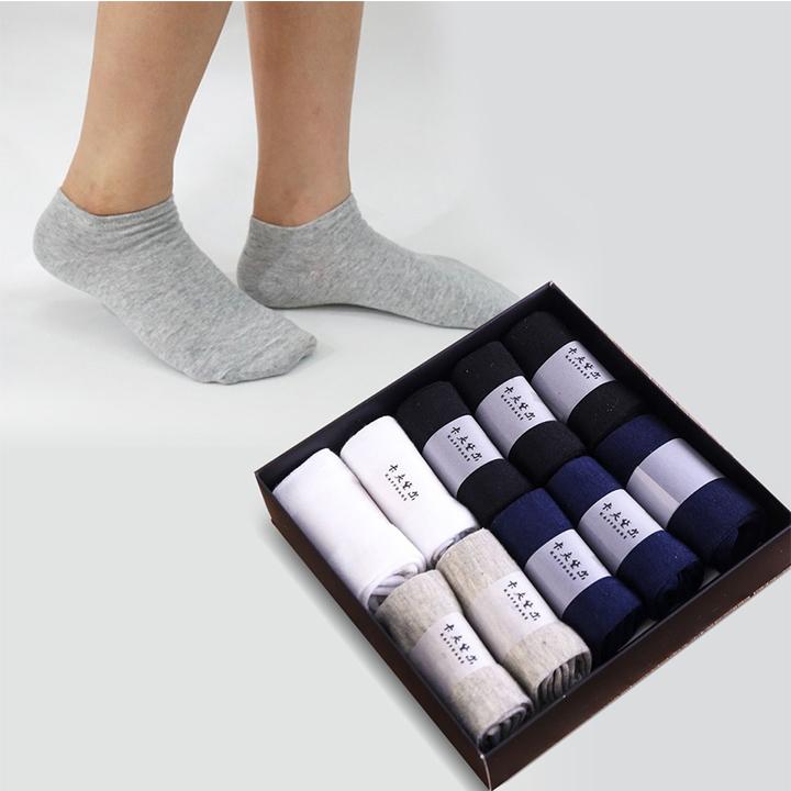 Tất, vớ cổ ngắn chống hôi chân (Combo 10 đôi)