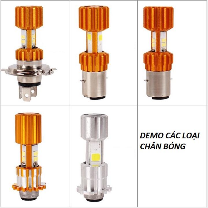 ĐÈN LED PHA XE MÁY Ô TÔ-CHÂN H4