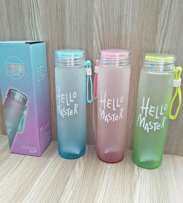 Hello Master water bottle 500ml glass water bottle