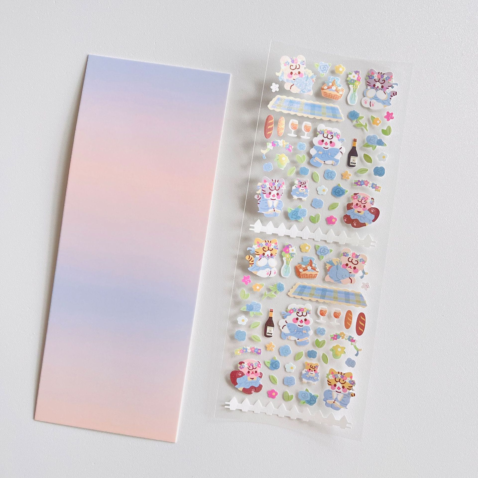 Tấm sticker PVC làng động vật dễ thương