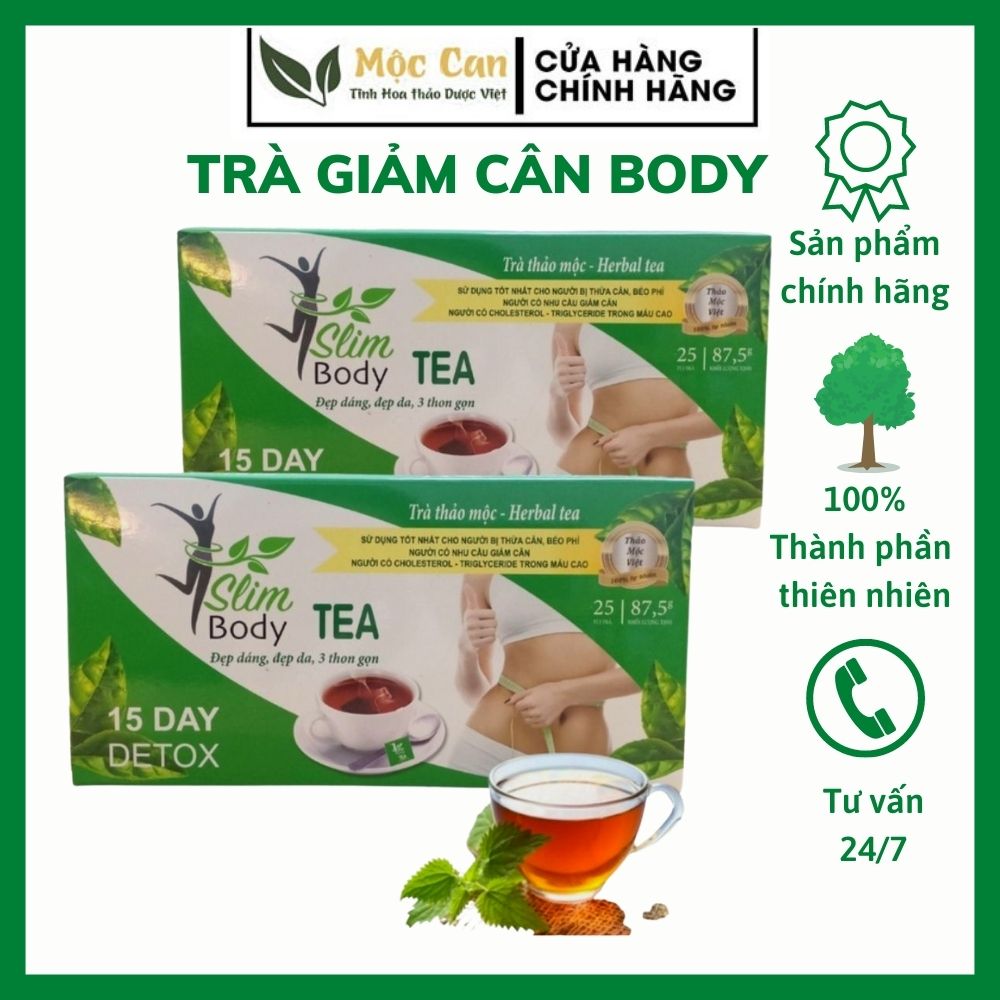 Trà Giảm Cân An Toàn Cấp Tốc Hiệu Quả Slim Body Tea Chính Hãng, Thải Mỡ