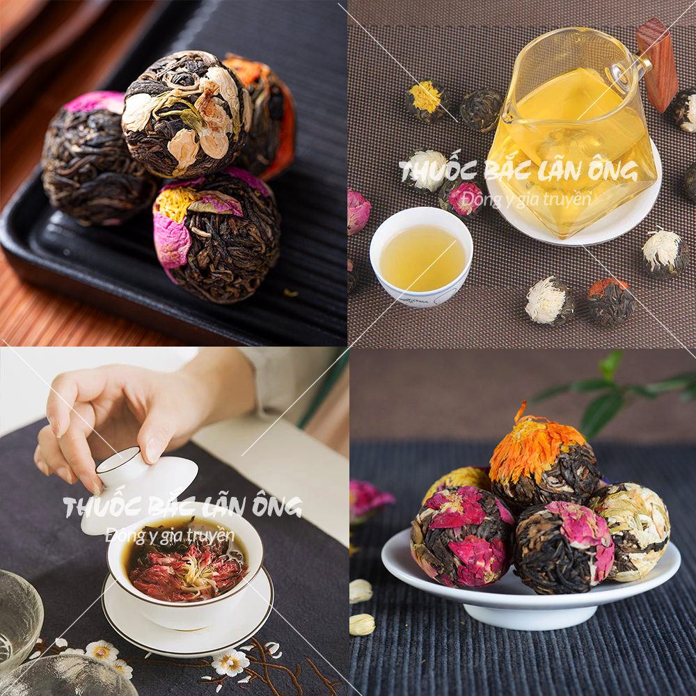 Trà phổ nhĩ nở hoa thượng hạng (10 Viên Tự Chọn)