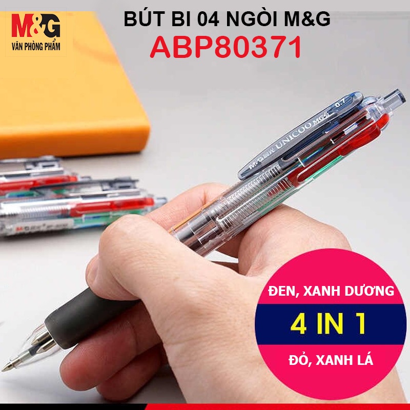 Bút bi nhiều màu bút bi 4 màu 0.7mm m&g abp80371/8030