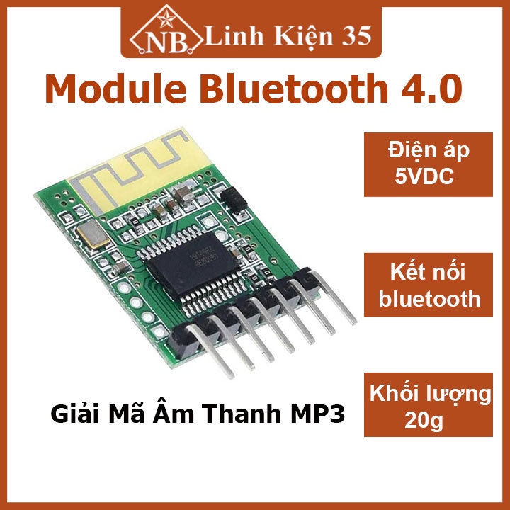 Module Bluetooth 4.0 giải mã âm thanh MP3 5V cho điện thoại, laptop