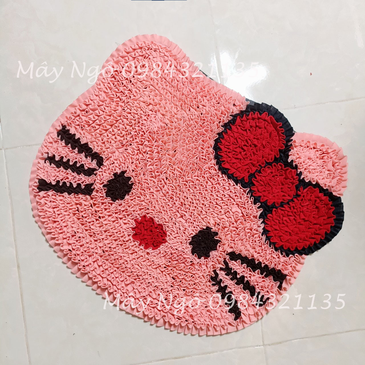 Thảm lau chân hình thú thảm kitty 50x45cm