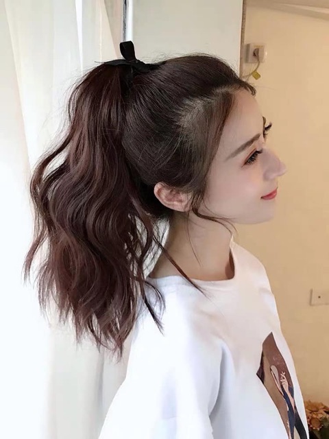 Tóc giả đuôi ngựa/ Tóc cột xù dợn tự nhiên - 40cm