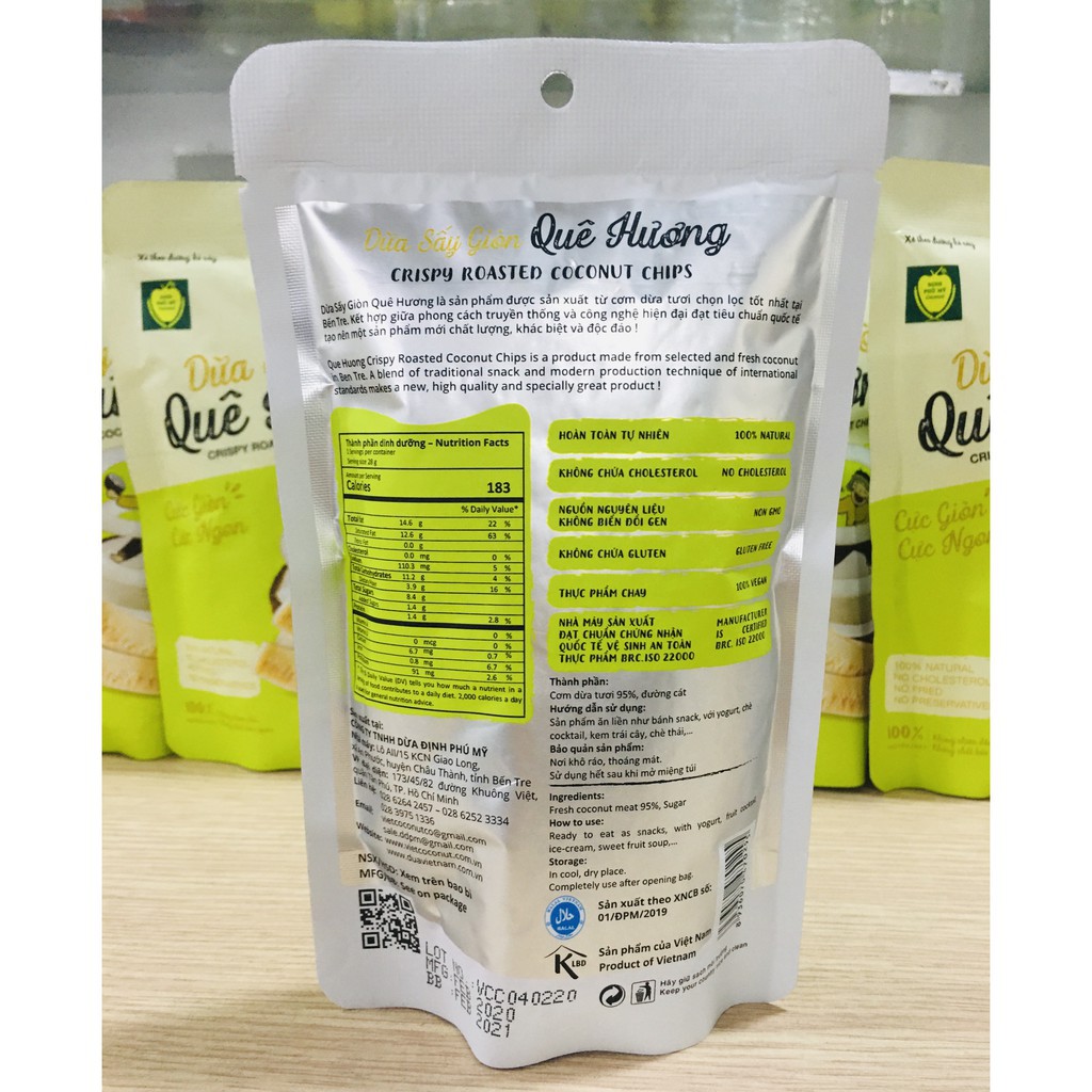 Dừa Sấy Giòn Quê Hương 28Gr