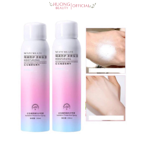 Xịt chống nắng Maycreate 150ml nâng tone dưỡng ẩm cho da